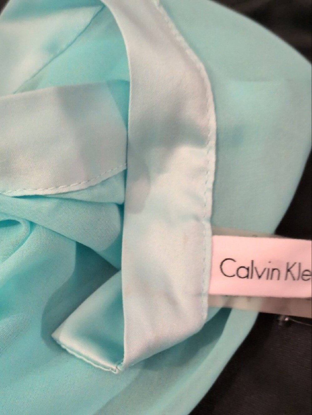 Calvin Klein Light Aqua Scarf - Picture 3 of 8